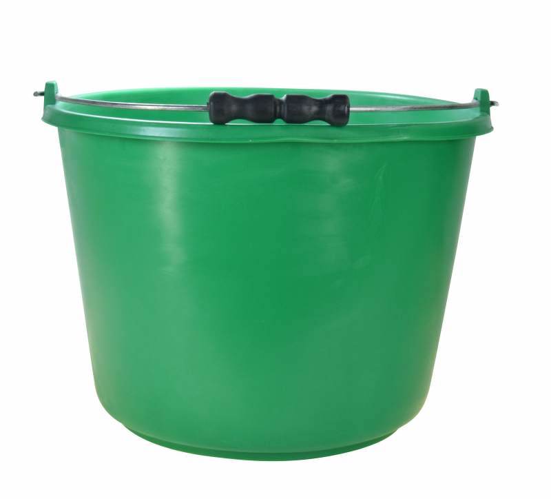 Wiadro plastikowe 20 litrów zielone z plastikową rączką APARTS