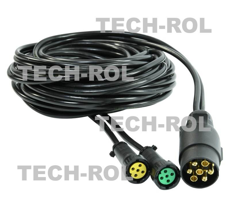 Wiązka instalacja elektryczna uniwersalna 12V wtyczka 7 PIN bajonety 5 PIN