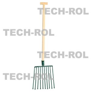 Widły 10-zębne gable do ziemniaków oprawione trzon drewniany WG10-OP