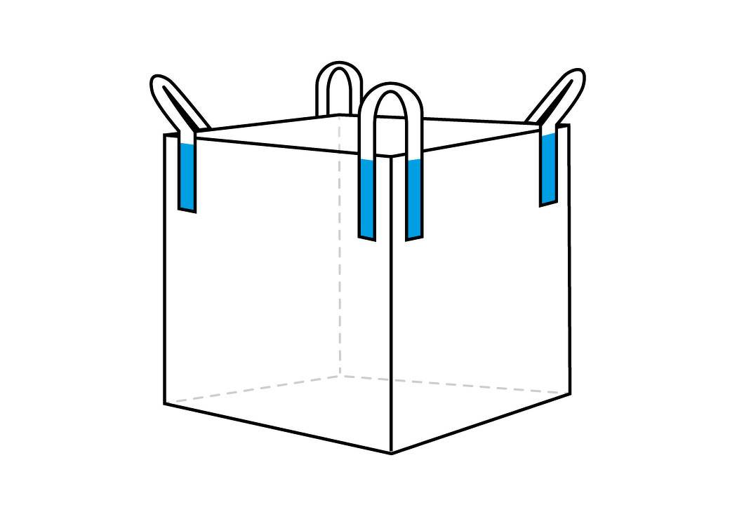 Worek Big-Bag 1000kg 90cm/90cm/100cm z otwartą górą i zamkniętym dołem