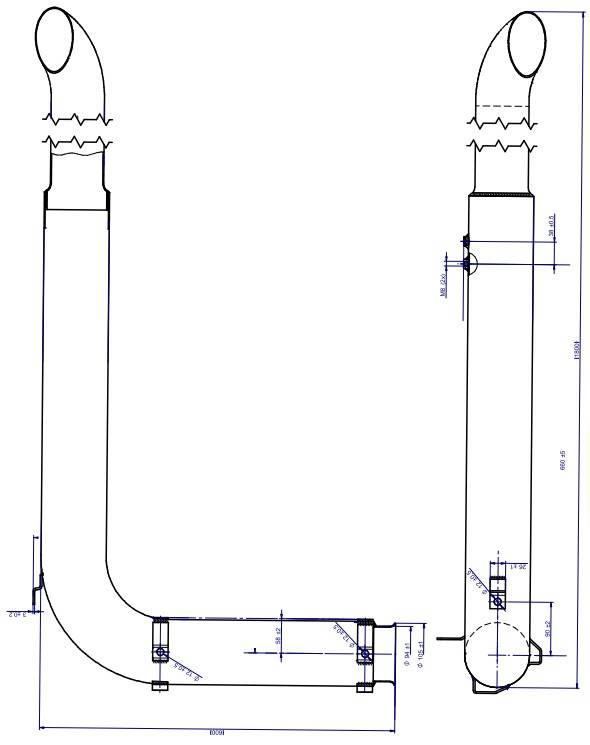Tłumik Rura John Deere Inox Andoria