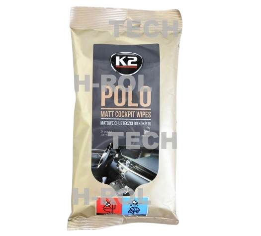 Chusteczki nawilżane do czyszczenia kokpitu matowe opakowanie 24 szt. K425