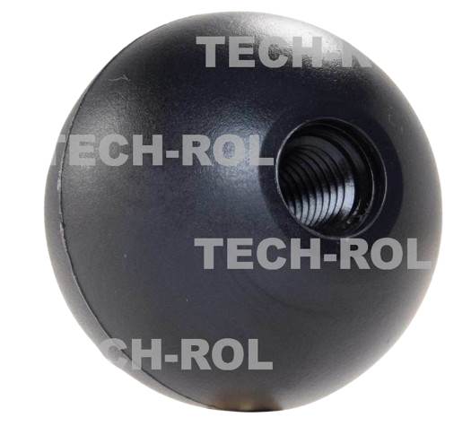 Gałka na dźwignię czarna okrągła fi-40 mm gwint metryczny M8 Solus