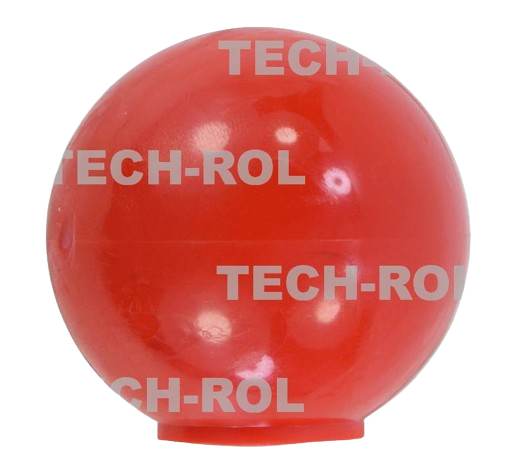 Gałka na dźwignię czerwona okrągła fi-40 mm gwint metryczny M12 Solus