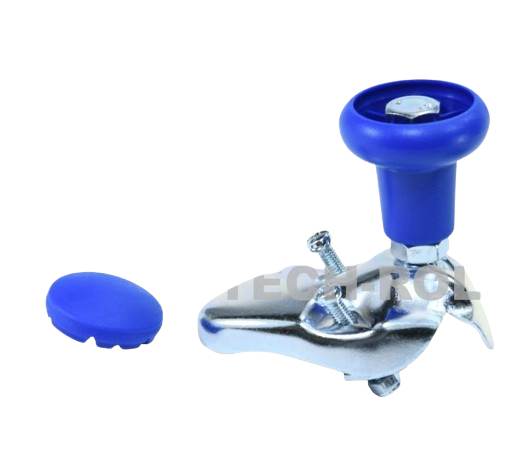 Gałka na kierownicę uniwersalna niebieska montaż 2 - śruby GST-3N Solus
