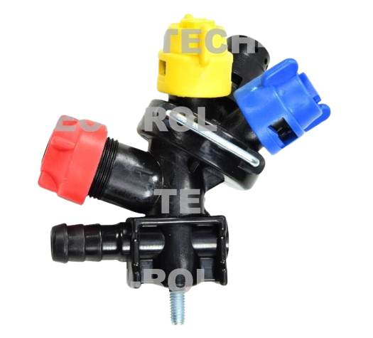 Głowica potrójna obrotowa z RSM końcowa ze śrubą Opryskiwacz POLIMER