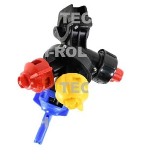 Głowica potrójna obrotowa kołpak ARAG na rurkę fi-22 mm wejście w