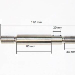 Wałek Przekładni Przedni Stary Typ Gwint M20 Rozsiewacz Kos