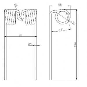 Palec Sprężysty Nagarniacza Prasy Claas Magnum