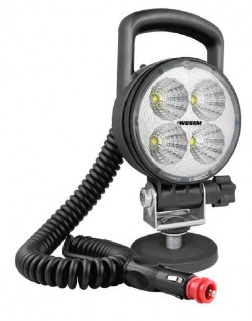 Lampa Robocza Led Fi-86-35 12/24v+Rączka 1500lm Spir.8m Uchwyt Neodym