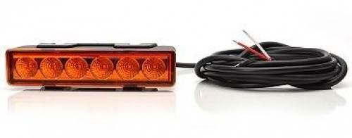 Lampa Ostrzegawcza Płaska Żółta 7 Programów W117 Led 12/24v