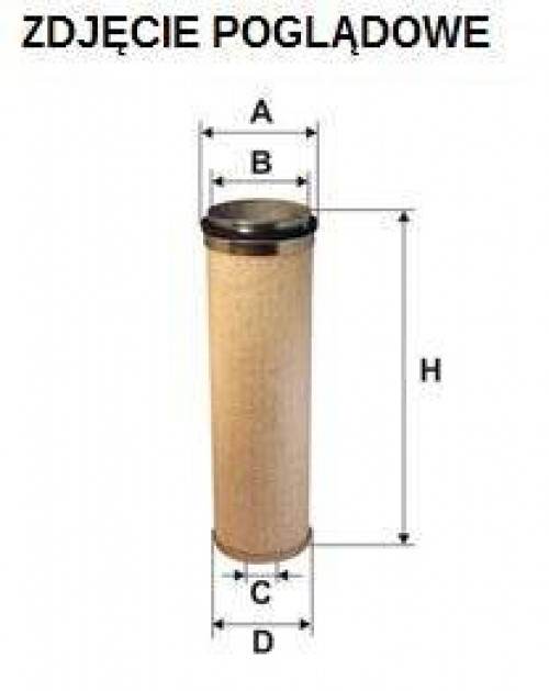 Filtr powietrza wewnętrzny/bezpiecznik do af4643 wix zam af4150)