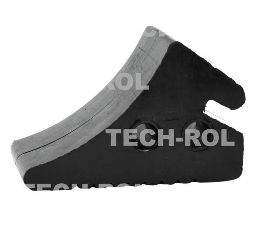 Klin gumowy pod koło 165 x 85 x 110 długość podstawy 165 mm szerokość