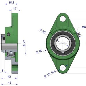 Oprawa łożyskowa ucfl207