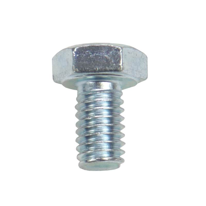 Śruba Z Łbem 6-Kątnym Pełny Gwint M6x10 Kl.8.8 Din933 Ocynk Biały