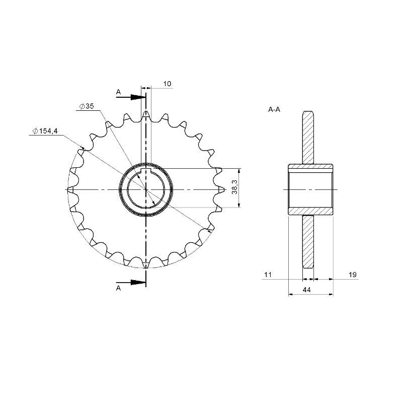 Koło Łańcuchowe Z-24 Kombajn Zbożowy Bizon Rolmus