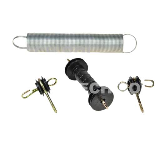 Komplet bramowy ogrodzenia elektrycznego uchwyt bramowy+sprężyna+2