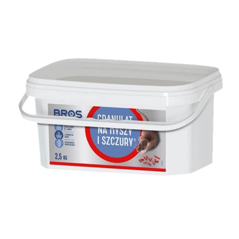 Środek Granulat Trutka Na Myszy I Szczury 2,5kg Bros