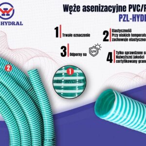 Wąż Asenizacyjny Pvc/Pcv Ssawno - Tłoczący Dn152 Sprzedawany Na 30szt