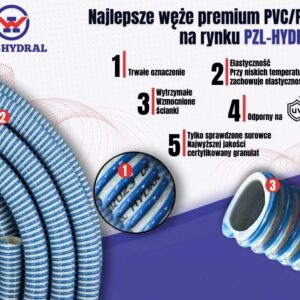 Wąż Asenizacyjny Pvc/Pcv Ssawno - Tłoczący Dn90 Sprzedawany Na 30szt