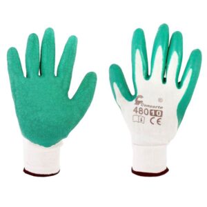 Rękawice Z Elastycznej Tkaniny Powlekane Chropowatym Marszczonym 12szt