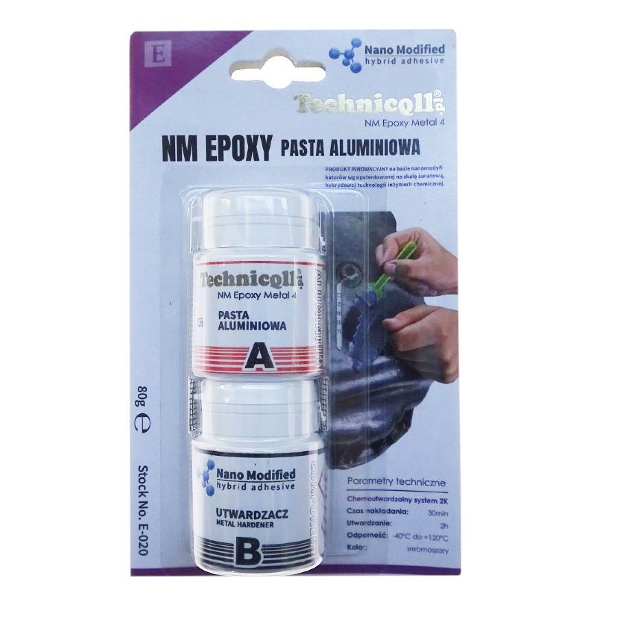 Pasta Aluminiowa 80g Dwuskładnikowa Do Naprawy Głowic Bloków Technicqll