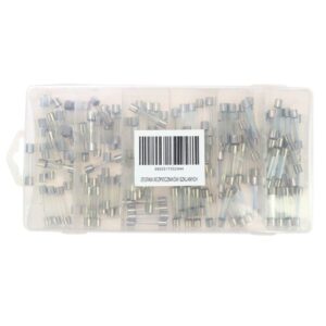 Zestaw Komplet Bezpieczników Cylindrycznych Szklanych 120szt Opakowanie