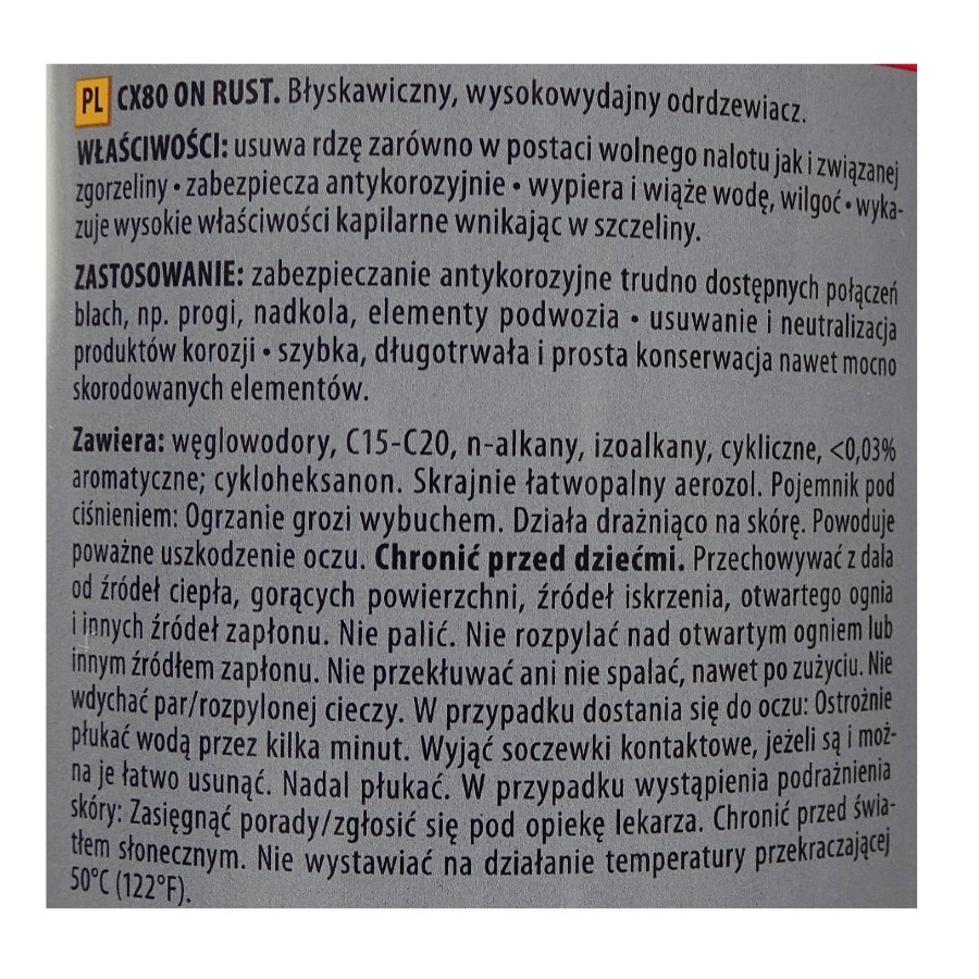 Błyskawiczny Wysokowydajny Odrdzewiacz On Rust 500ml Z Aplikatorem Cx-80 Błyskawiczny Wysokowydajny Odrdzewiacz On Rust 500ml Z Aplikatorem Cx-80 - obrazek 3