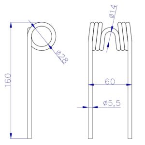Palec Sprężysty Podbieracza Prasy Krone