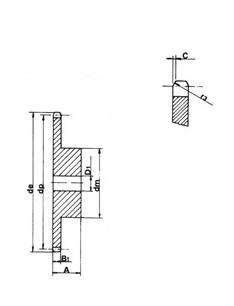 Koło Łańcuchowe 1"X17,02 Z37 Standardowe Koło Łańcuchowe 1"X17,02 Z37 Standardowe - obrazek 2