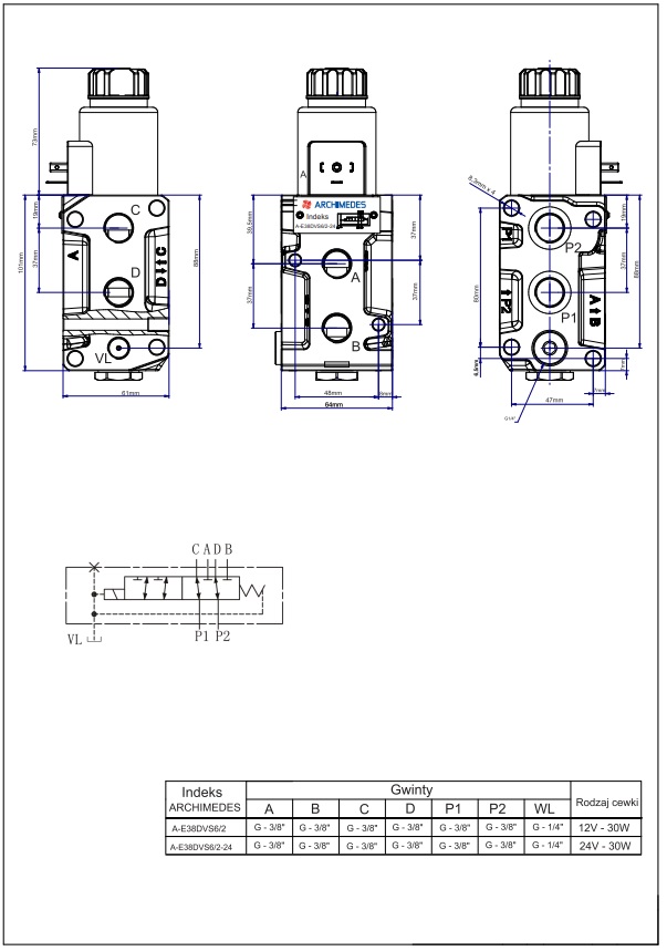 Dzielnik Zawór Elektrozawór Kierunkowy Elektromagnetyczny Kontroli Dzielnik Zawór Elektrozawór Kierunkowy Elektromagnetyczny Kontroli - obrazek 4