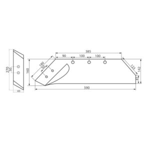 Lemiesz Lewy 16" Kompletny Z Dłutem Pług Akpil Vogel&Noot Wsm40l Pk701401