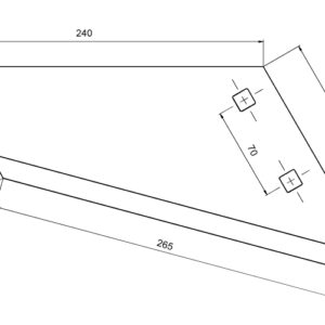 Lemiesz Agregatu Podorywkowego Prawy 240 2-Otwory Gruber Kos Unia Stal