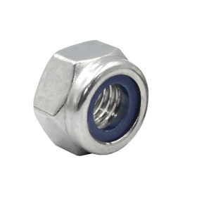 Nakrętka Samokontrująca M4 Z Wkładką Poliamidową Din985 Ocynk Biały