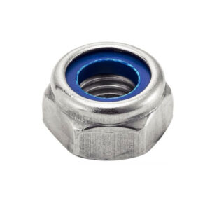 Nakrętka Samokontrująca M5 Z Wkładką Poliamidową Din985 Ocynk Biały