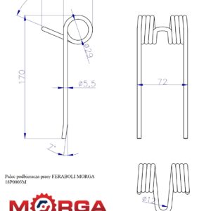Palec Podbieracza Prasy Feraboli 18p0003 Malowane Proszkowo Morga