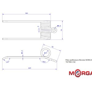 Palec Podbieracza Hesston 701700111 Malowane Proszkowo Morga