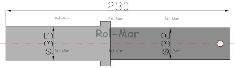 Czop koła ze smarowniczką 3 skibowy pług Czop koła ze smarowniczką 3 skibowy pług - obrazek 2