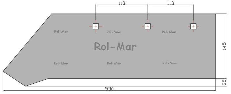 Lemiesz poszerzany 3-otwory pług Lemiesz poszerzany 3-otwory pług - obrazek 2
