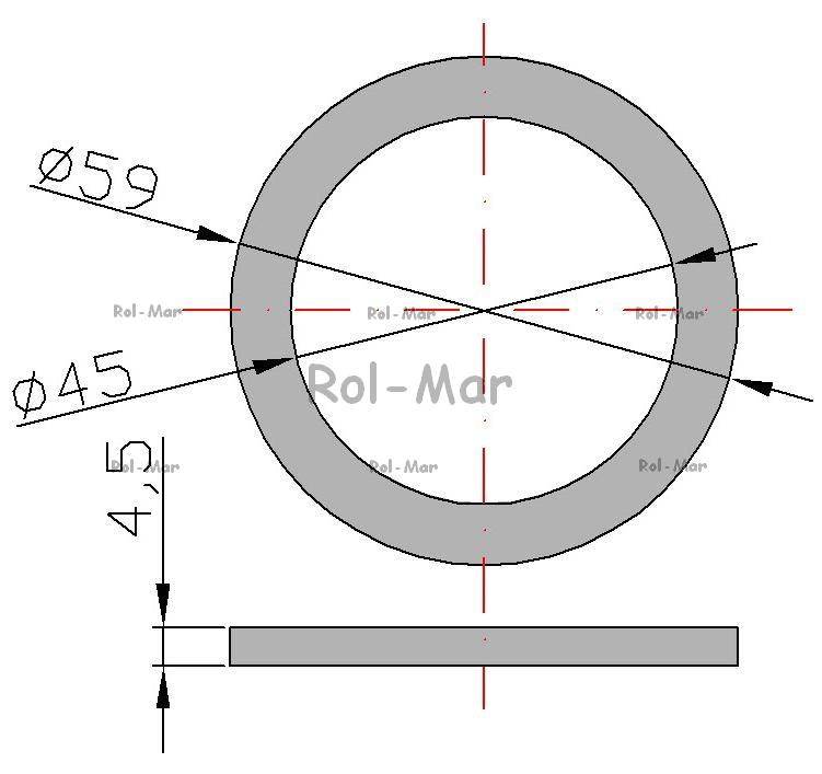 Pierścień filcowy duży 1208 rozrzutnik Pierścień filcowy duży 1208 rozrzutnik - obrazek 2