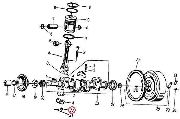 Nakrętka śruby korbowodowej kl 8.8 950326 69010373 c-360/zetor 20szt Nakrętka śruby korbowodowej kl 8.8 950326 69010373 c-360/zetor 20szt - obrazek 2