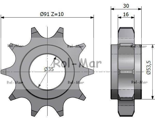 Koło z-10 1 fi=35 rozrzutnik Koło z-10 1 fi=35 rozrzutnik - obrazek 2
