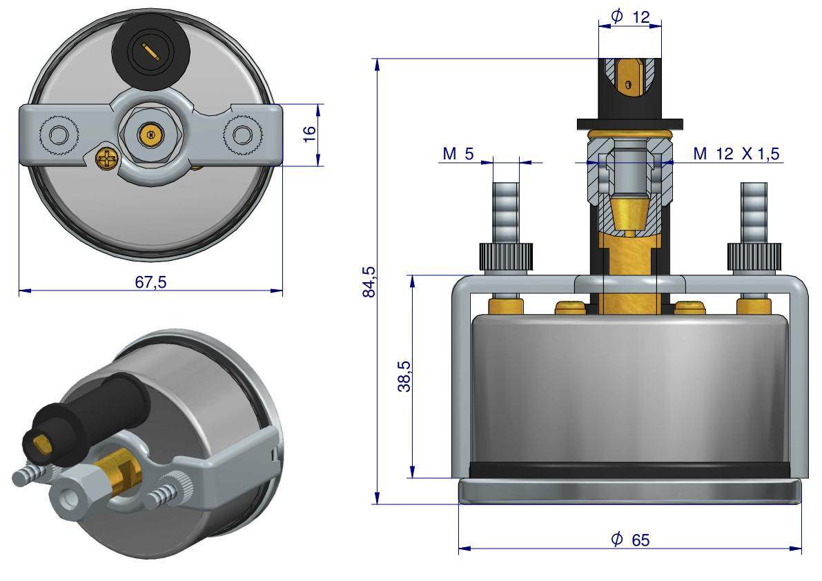 Manometr powietrza mf3 Manometr powietrza mf3 - obrazek 2