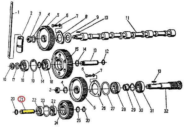 Oś koła pośredniego 950412 c-360/zetor Oś koła pośredniego 950412 c-360/zetor - obrazek 2