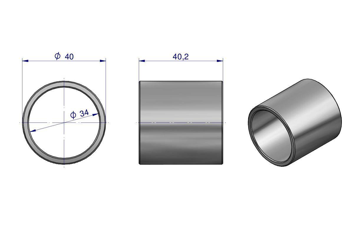 Tulejka obudowy mechanizmu kierowniczego szeroka c-330 Tulejka obudowy mechanizmu kierowniczego szeroka c-330 - obrazek 2