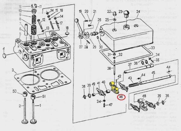 Wspornik klawiatury osi dźwigienek zaworowych c-330 Wspornik klawiatury osi dźwigienek zaworowych c-330 - obrazek 2