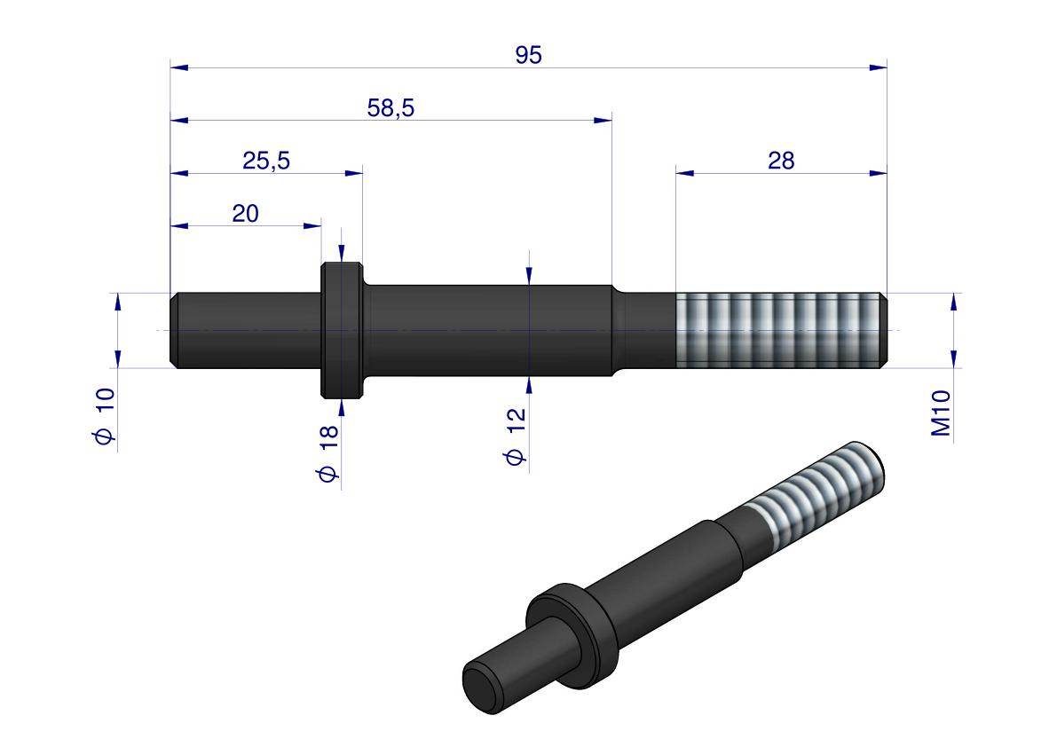 Śruba odciągająca tarczę dociskową sprzęgła c-330 Śruba odciągająca tarczę dociskową sprzęgła c-330 - obrazek 2