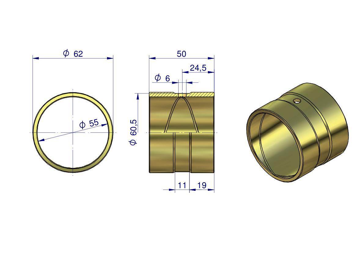 Tuleja sworznia osi 80200034 c-385 Tuleja sworznia osi 80200034 c-385 - obrazek 2