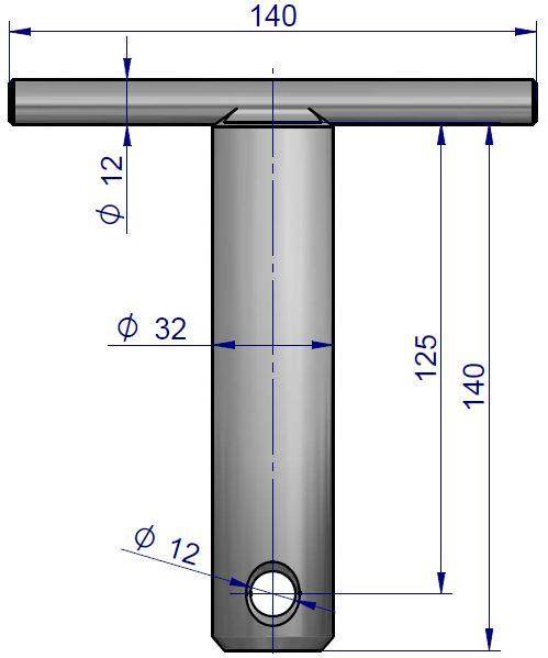 Sworzeń widłaka zaczepu polowego c-360 Sworzeń widłaka zaczepu polowego c-360 - obrazek 2