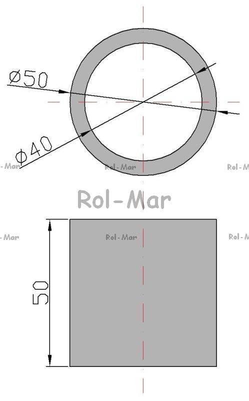 Tuleja koła gniazdowego mosiężna 50x40x57 rozrzutnik Tuleja koła gniazdowego mosiężna 50x40x57 rozrzutnik - obrazek 2